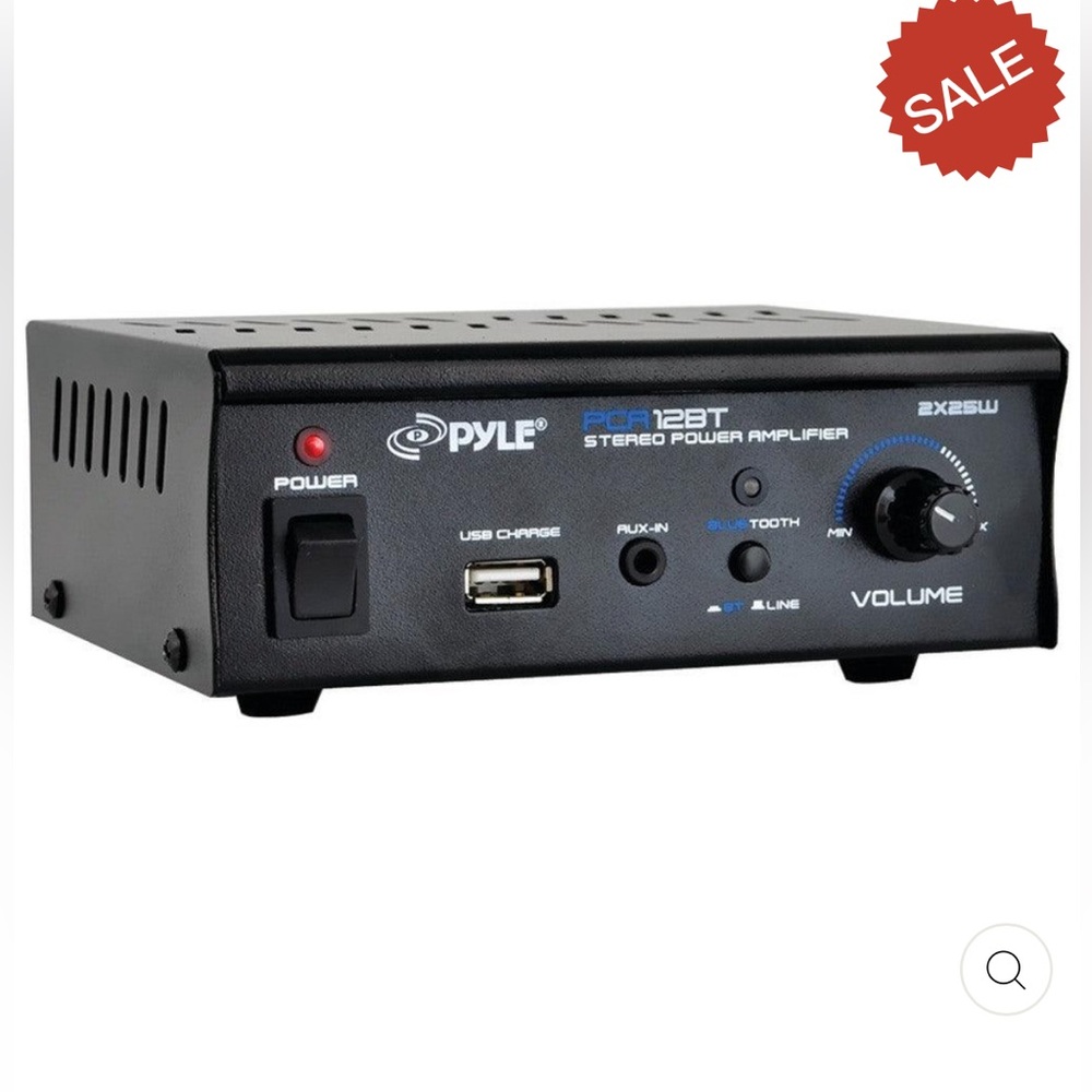 PYLE HOME PCA12BT 25-WATT X 2 MINI BLUE SERIES BLUETOOTH STEREO POWER AMP